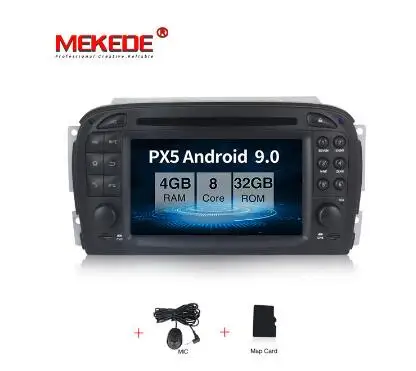 Mekede android 9,0 Автомобильный gps навигатор Автомобильный Радио dvd-плеер головное устройство для Mercedes Benz SL R230 SL500 2001-2007 мультимедийный плеер - Цвет: 32G car dvd