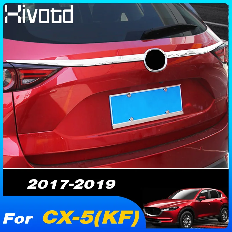 FOR MAZDA CX5 2017-2018 STAINLESS STEEL REAR TRUNK TAIL GATE DOOR LID COVER TRIM