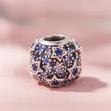 Новинка, зимние Подвески в виде звезд, 925 пробы, серебряные подвески, подвески, бусины, подходят для браслетов, DIY, для женщин, рождественский подарок, ювелирные изделия