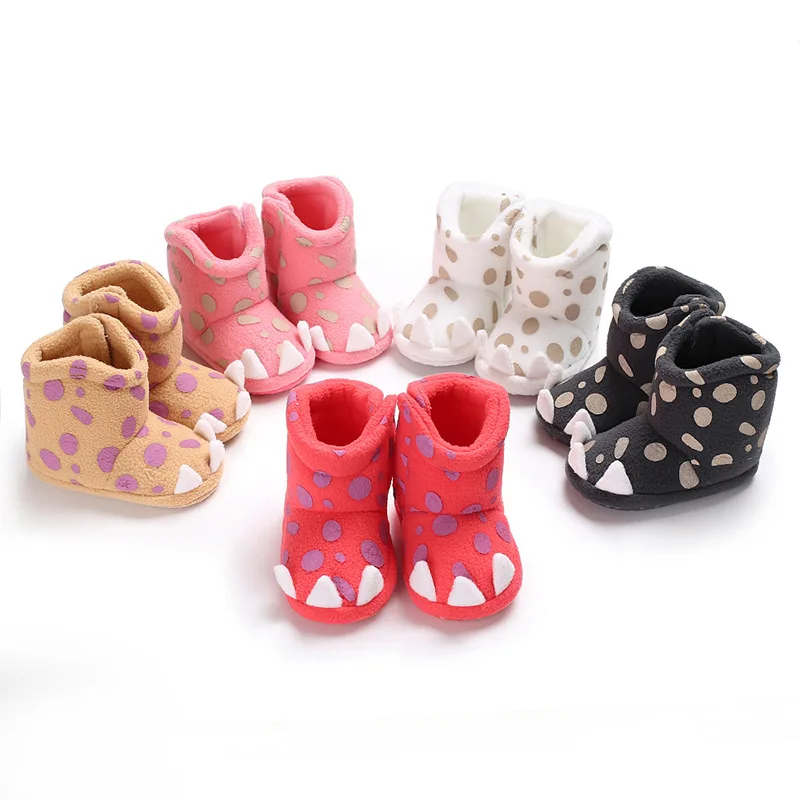 

Haiya Winter 0-1-Year-Old Men And Women Baby plus Velvet Warm Snow Boots Soft-Soled Shoes Anti-slip Babies' Toddler Shoes