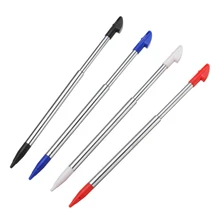 4 шт Красочный Стилус Сенсорный Экран выдвижная ручка пластиковые и ручки из нержавеющей стали для 3DS LL 4 цвета