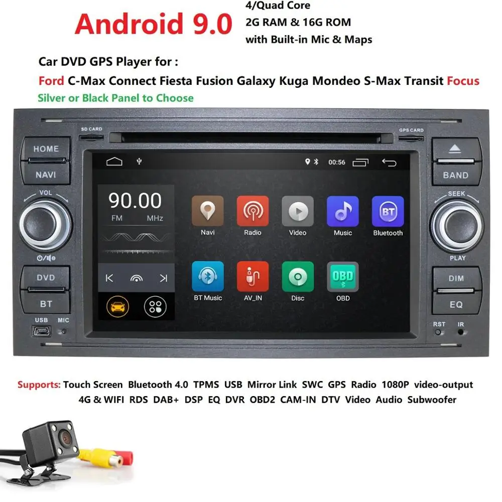 Sale Hizpo Autoradio Android Car Stereo Radio GPS Navigation 2din 7" For ford foucs Touch Screen Car DVD Multimedia Players car audio 1