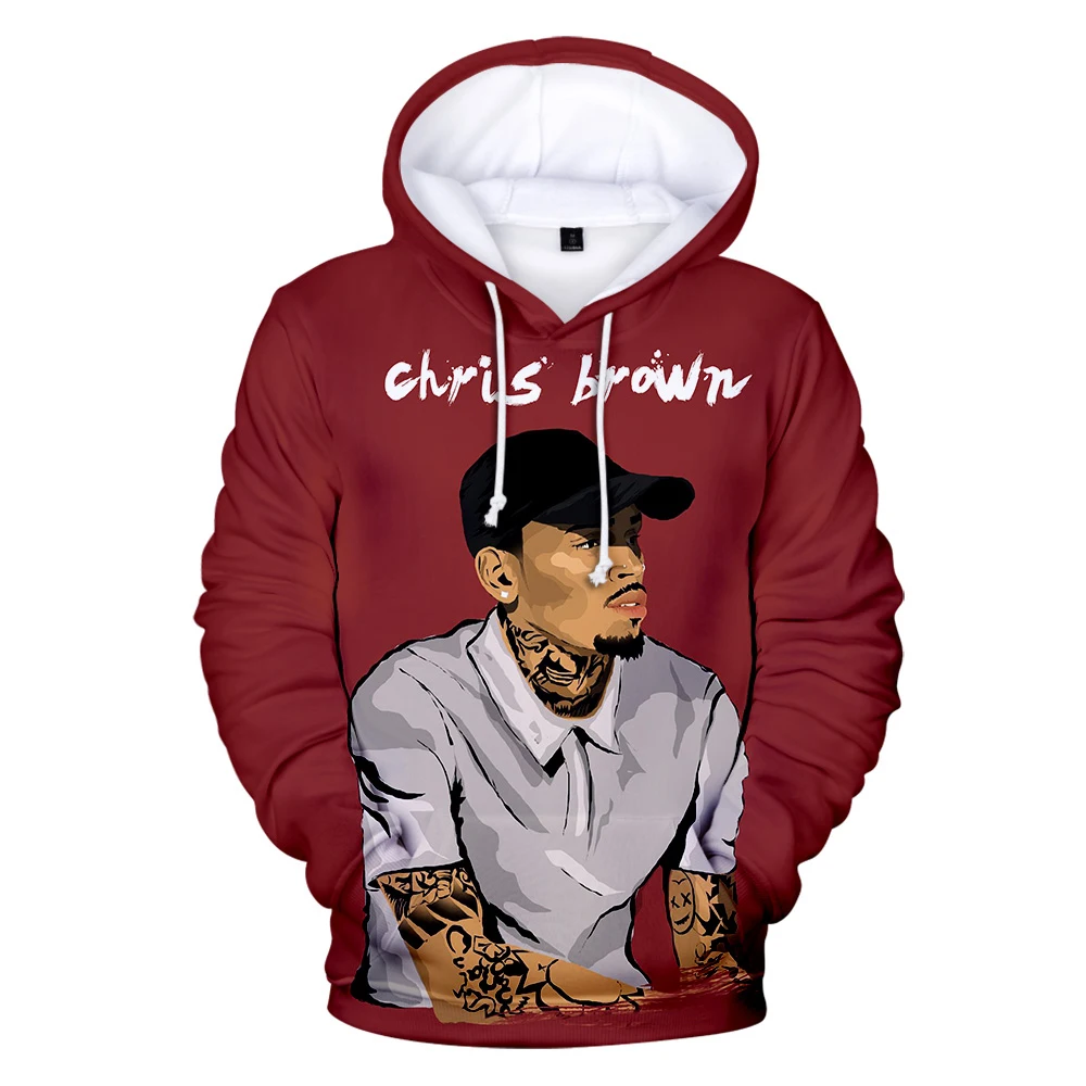 2021 New Chris Brown Hoodies Men/women Fashion Hip Hop Harajuku 3D Print Hot Aikooki Men's Sweatshirt | Мужская одежда