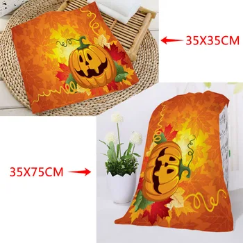 

New Halloween Towels Size 35x35cm 35x75cm Square rectangle Towels Printing Cotton Face Towel Fabric Custom logo