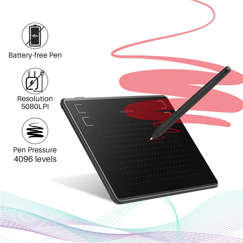  HUION H430P dibujo gráfico Tabletas digitales pluma de firma tableta OSU juego tableta con lápiz óp
