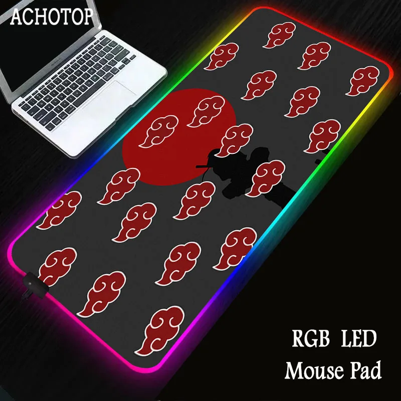 

Naruto Anime Gaming RGB Large Mouse Pad Computer Mousepad LED Backlit Mause Desk Mat for LOL