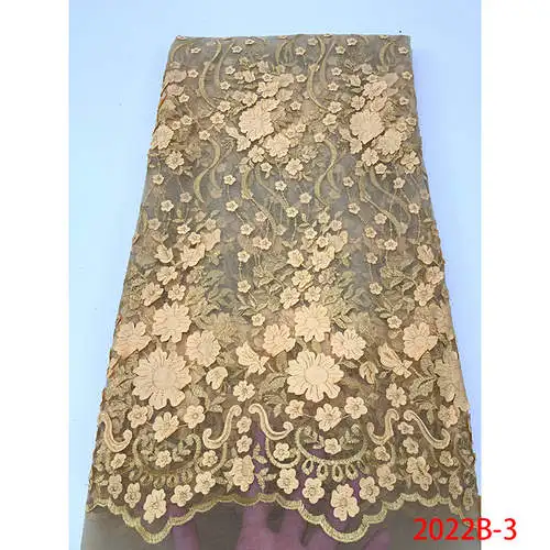 Picture 3 Африканская французская кружевная ткань бисером 3D Тюль кружевная ткань высокого качества нигерийская вышивка сетчатые кружева для свадебных KS2022B-1 - Цвет: Picture 3