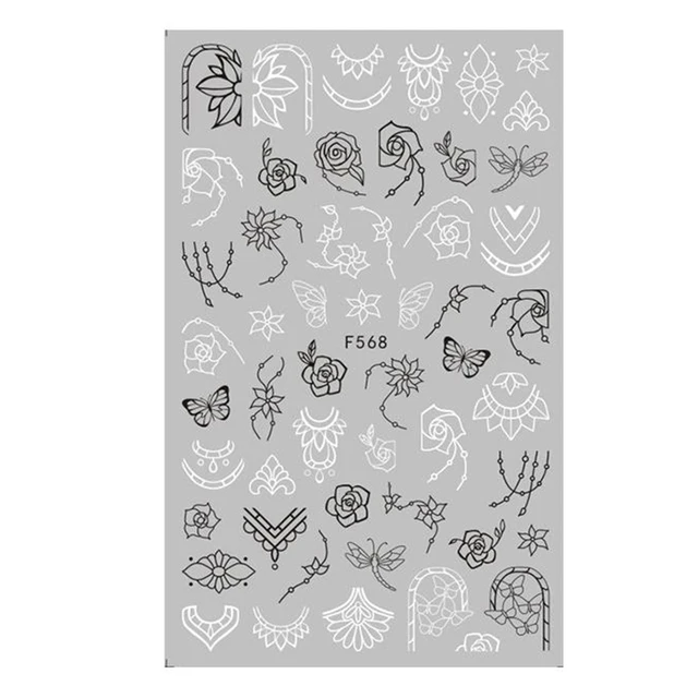 1PC Heart Love Design 3D Nail Sticker English Letter stickers Face Pattern Trasnfer Sliders Valentine's Day Nail Art Decoration 3d-F568