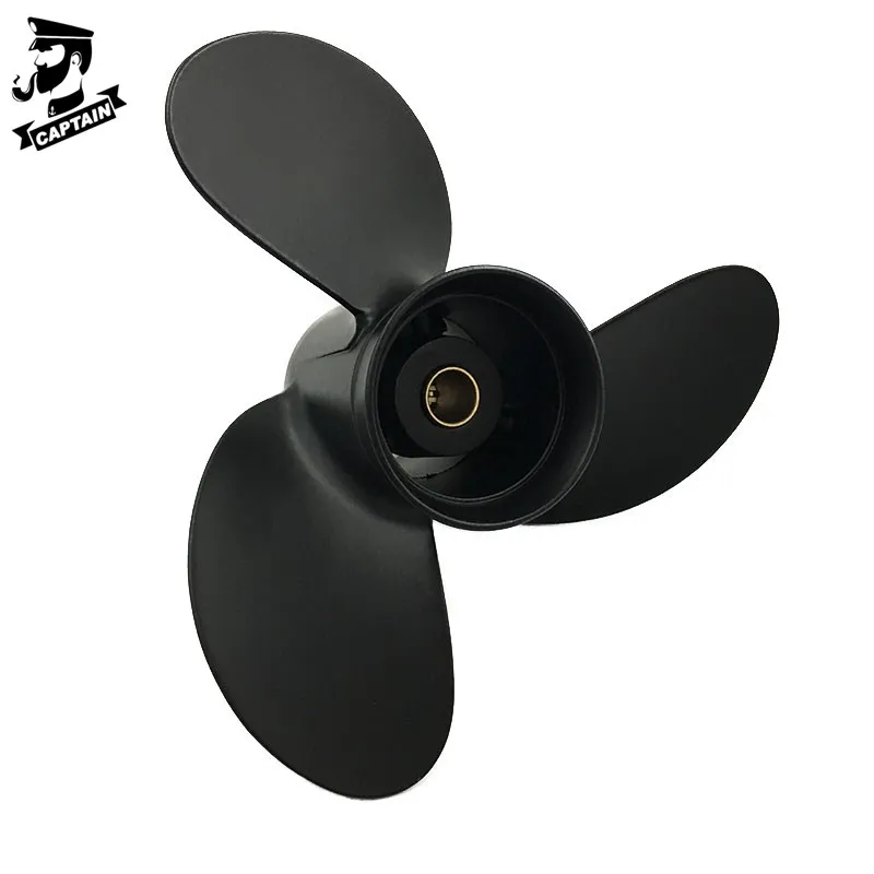 CAPTAIN Propeller 8.9x8.5 Black Max Fit Mercury Mariner Outboard Engine 4-Stroke 8HP 9.9HP Aluminum 12 Tooth Spline 48-897618A10