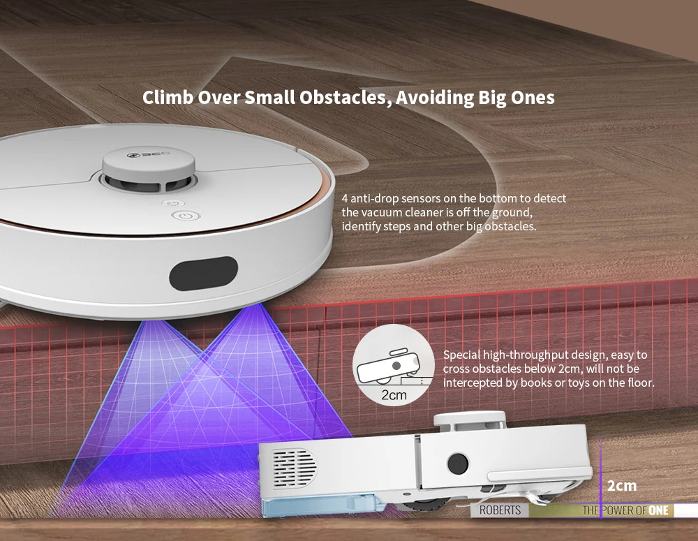 360 S7 Laser Navigation Slam Route Planning 2000Pa Large Suction Ultra-quiet Map Memory Sweeping Floor Mopping Robot International Version - White