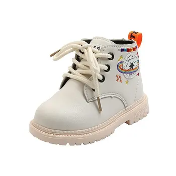

Boy Martin boots 2020 autumn and winter new children's short boots soft bottom girls shoes baby leather boots British snow boots