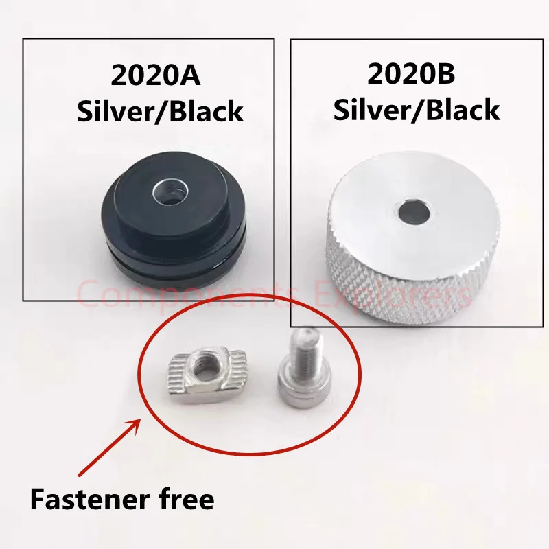 

European Standard 2020 Aluminum Profile Foot Pad Aluminum Rod Finishing Feet Connector Shockproof Antiskid Support