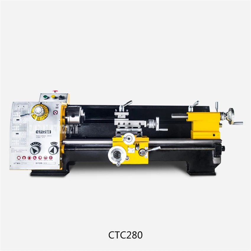 CTC280 промышленный токарный станок бытовой мини токарный станок металлический токарный станок обрабатывающий станок токарный станок 220 В/380 в 750 Вт 280 мм