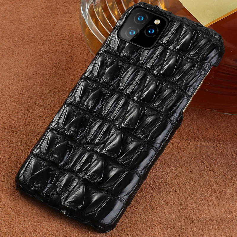 100 Genuine Crocodile Leather Case For Iphone 12 Mini 12 Pro Max 11 Pro Max Xr X Xs Max 6 6s 7 8 Plus 5s Se 2020 Luxury Cover Phone Case Covers Aliexpress