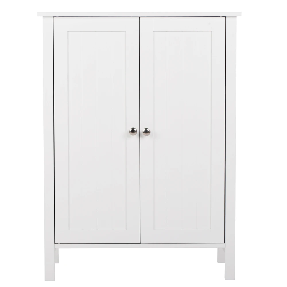 

Fch Double Doors Bathroom Cabinet White 3 Layers Luxury Minimalist Style Modern Bedroom Towels Storage Rack Cupboard For Home