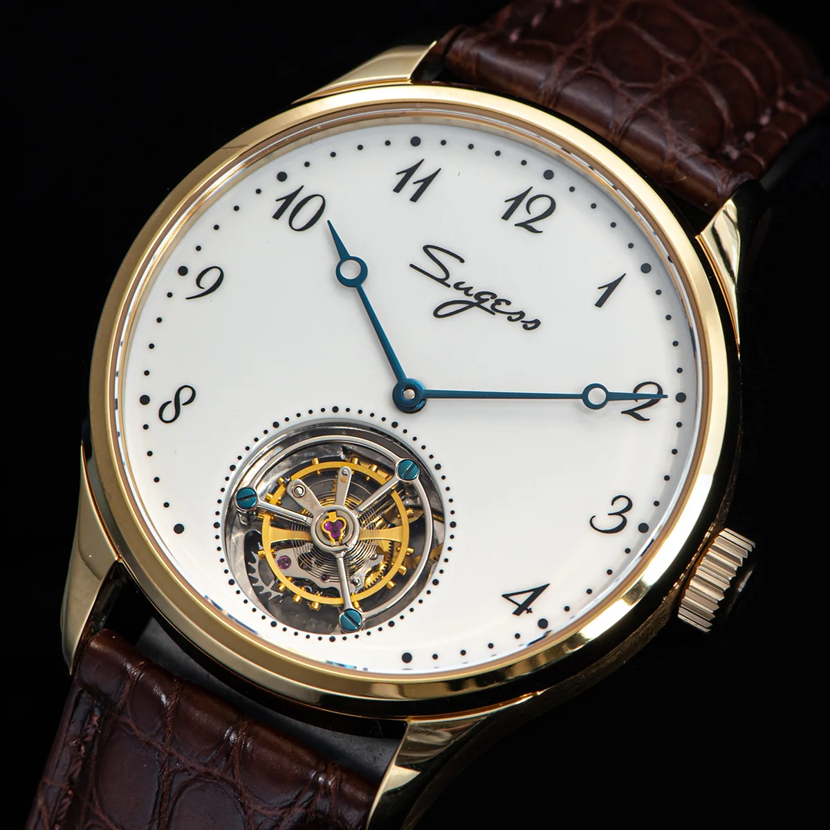 Sugess 2021 Tourbillon Watch Luxury Men Mechanical Wristwatches Hand Wind Seagull ST8230 Movement Sapphire Crystal Luxury Gift