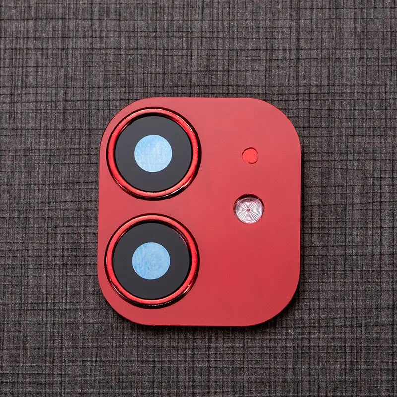 Обновленный металлический алюминиевый защитный чехол для объектива камеры, чехол для iPhone X Xs Max XR, поддельные секунды, замена на 11 Pro, задняя наклейка на рассеиватель - Цвет: Red For iXR