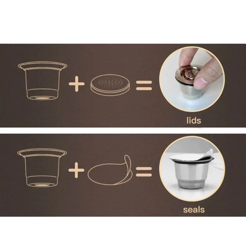 Многоразовые стручки из нержавеющей стали для машин Nespresso 72XF