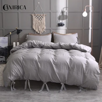 

CANIRICA Bedding Set Gray Pink Bed Duvet Cover Set Modern Bed Sheet With Pillowcase Duvet Cover Bed Modern Home Decor