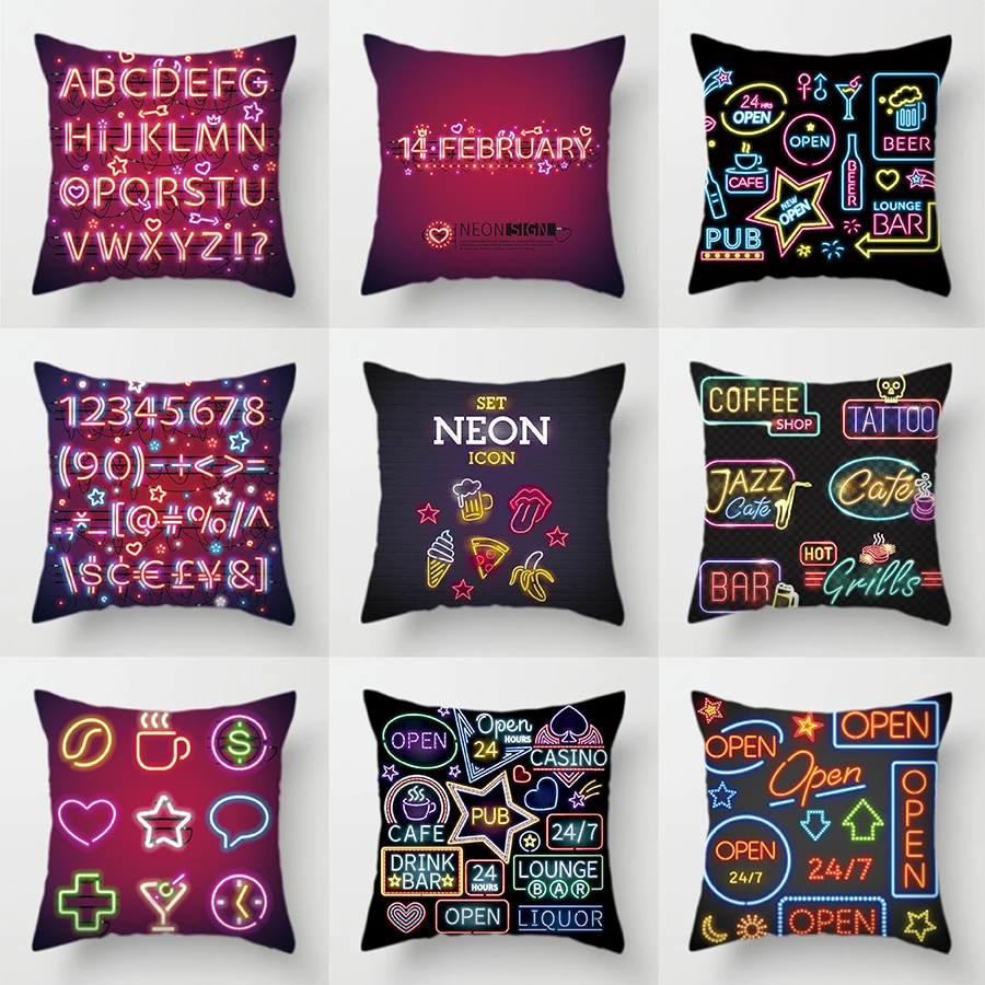 

Love Geometric Decorative Throw Pillow Decor Case Letter Red Heart Sofa Cushion Cover Chair Car Bar Home Decoration Accessories