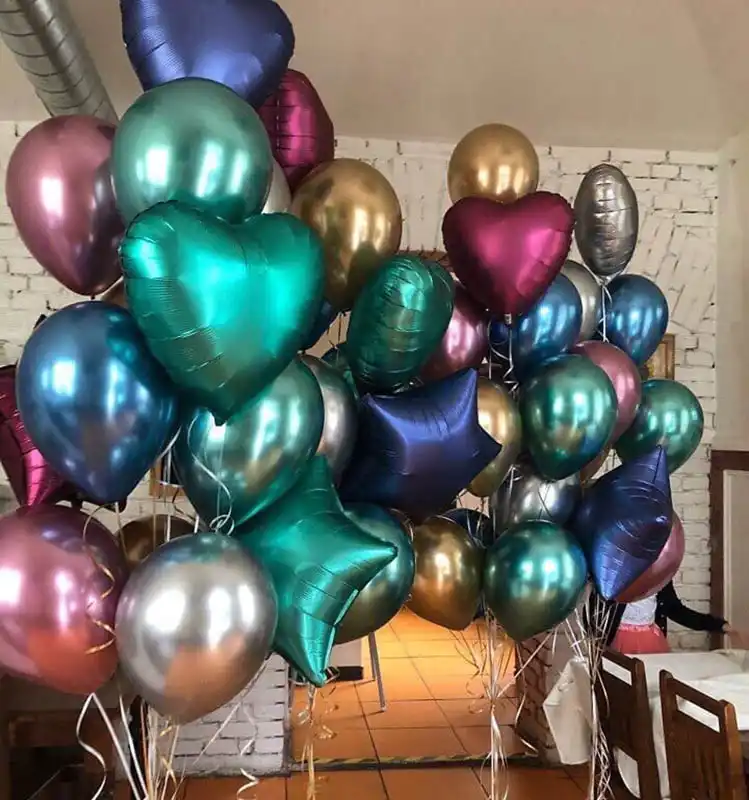 Золотые серебряные металлические воздушные шары atex 18, 20, 30, 50 лет, для взрослых, с днем рождения, вечерние украшения, надувные фольги, гелиевые шары, подарок