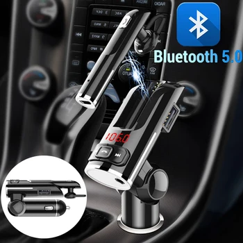 

Dual USB Car Charger Bluetooth 5.0 FM Transmitter Wireless Handsfree Headset Car Kit MP3 Audio Player with 5V 2.4A Car Charger