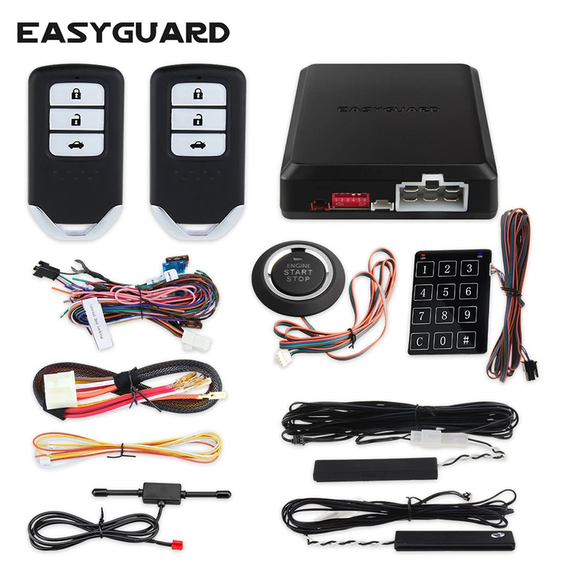 Пассивный ключ EASYGUARD PKE без ключа код для входа автосигнализация дистанционный