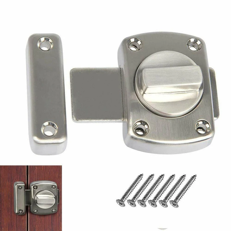 Privacy WC Latch Vacant Engaged Door Lock Toilet Shower Cubicles Bathroom Turn Twist Bolt Privacy Catch Latch Home Improvement Door Locks