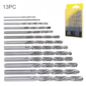 

13pcs/lot HHS 4241 Twist Drill Bits Hole Qpener with Straight Shank and Plastic Box for Drilling Aluminum / Plastic / Wood