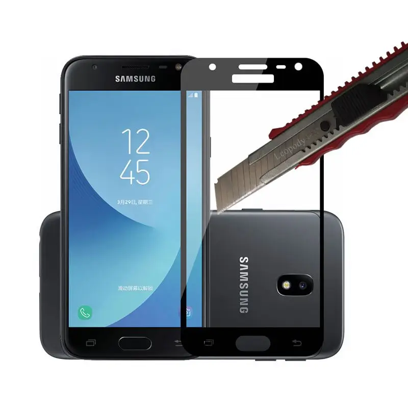 Закаленное стекло 9H с полным покрытием для Samsung Galaxy J3 J5 J7 2017 Pro Защита экрана j330 j530