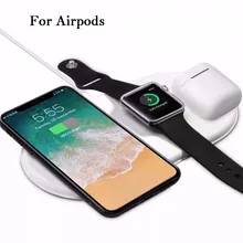 3 в 1 Qi Беспроводное зарядное устройство AirPower быстрое зарядное устройство s для iPhone X/XS/MAS/XR/8 plus для Apple Watch для Airpods 2