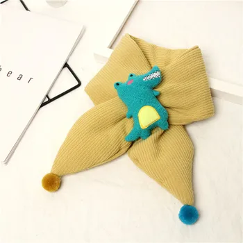 

Children Boys for Girls Soft Thickened Winter Warm Cotton Knitted Scarf Gray Child Children's Scarf Gray Scarves Black