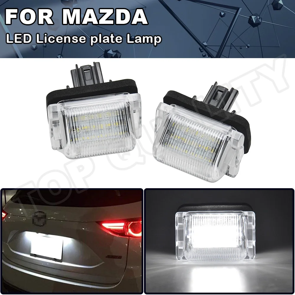 2Pcs Car LED License Plate Light For Mazda5 Mazda 5 2012 2014 CX 9 CX9