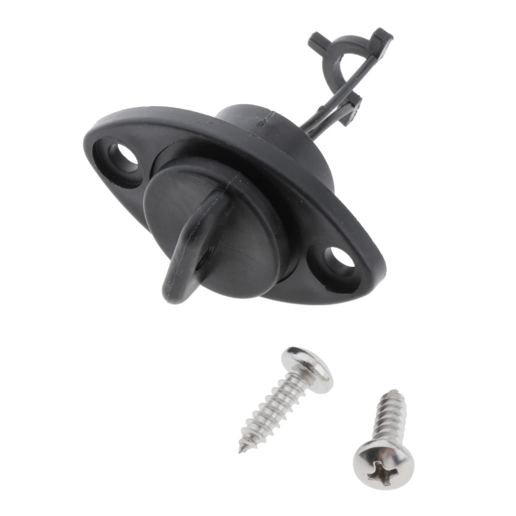 Universal Black Plastic Kayak Dinghy Canoe Boat Hull Thread Drain Plugs Kayak Accessories