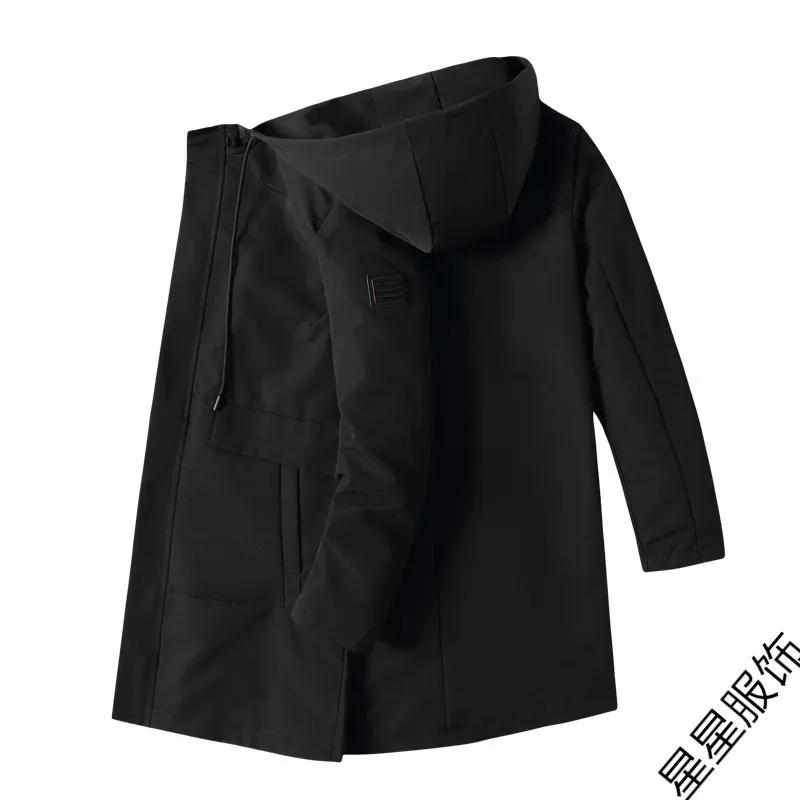 6XL 8XL 5XL мужская Повседневная Длинная куртка большого размера демисезонная мужская деловая ветровка тонкая верхняя одежда парка свободная университетская куртка-бомбер