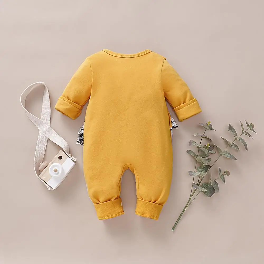 Baby Rompers Boys Clothes Cute Cartoon Pattern Newborn Infant Girl Jumpsuits Long Sleeve Toddler Kids Overalls One Piece Costume