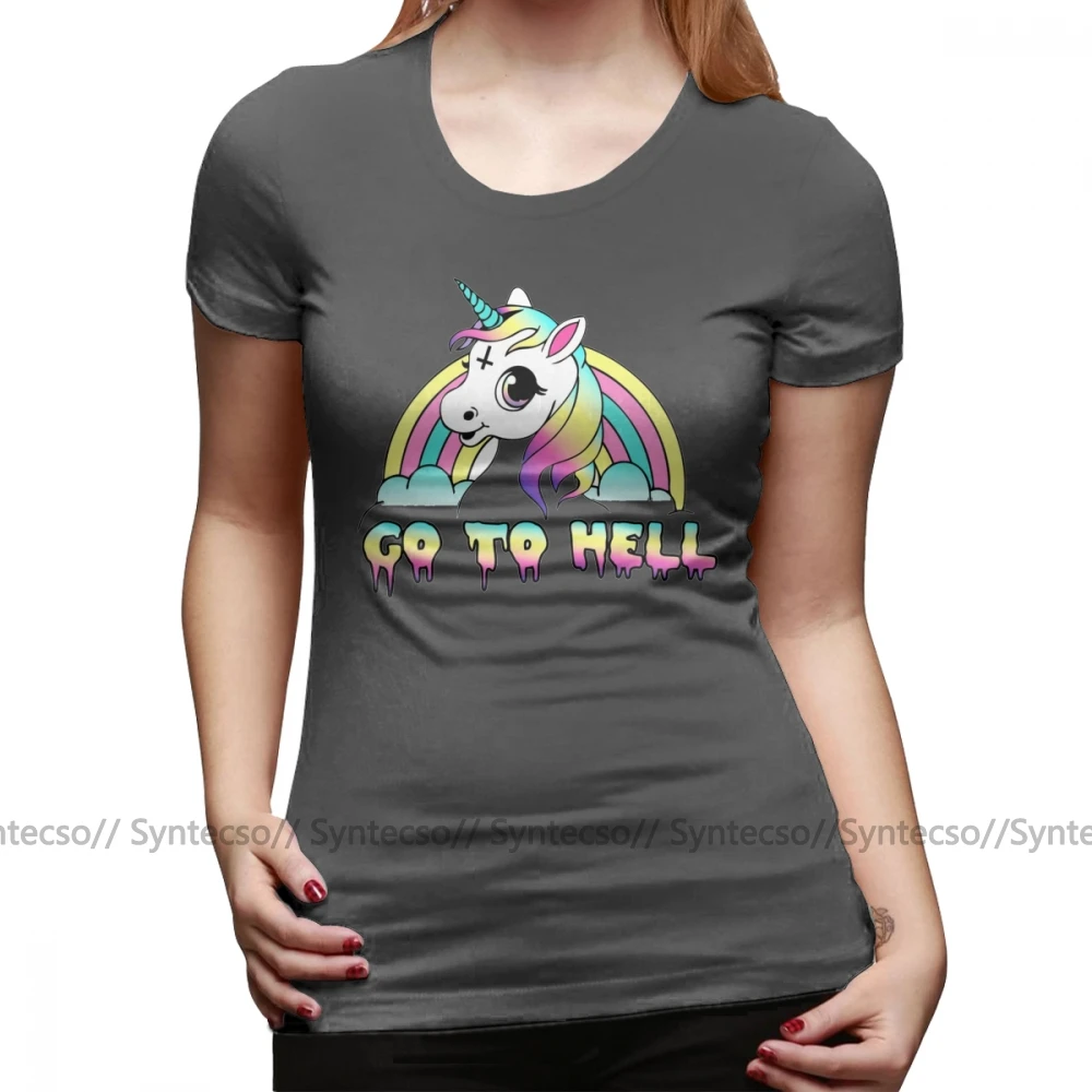 Hell Unicorn T Shirt Print Street Wear 