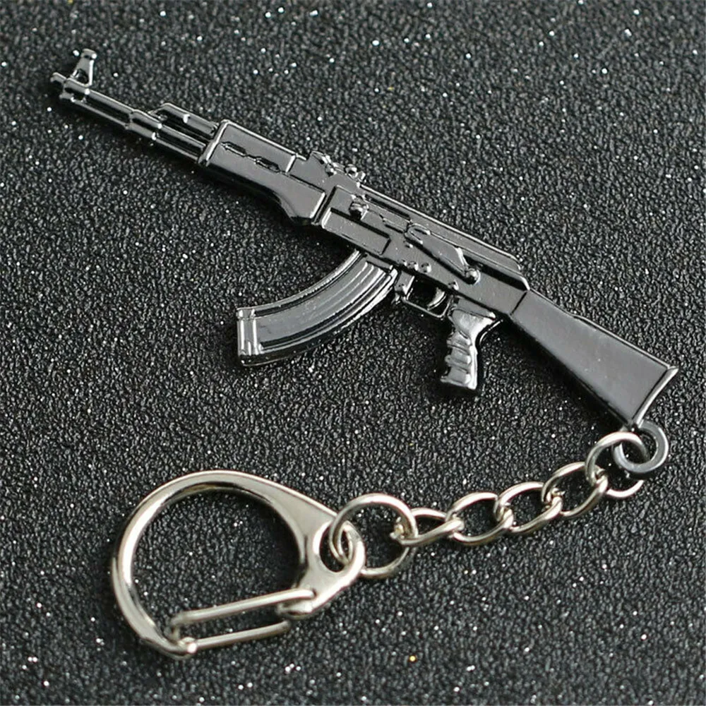 Креативный брелок снайперская винтовка пистолет AK47 оружие пистолет Модель металлический брелок сумка полезный Рождественский подарок для фанатов игры