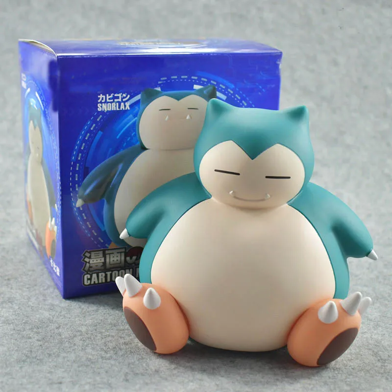 16 см аниме Snorlax фигурка модель игрушки Копилка фигурка игрушки подарок на день рождения для детей - Цвет: 14cm with box