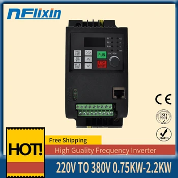 

Free Shipping! 2020 promotion 1.5kw 2.2KW Frequency VFD 220V to 380V Inverter 400HZ speed Drive for CNC