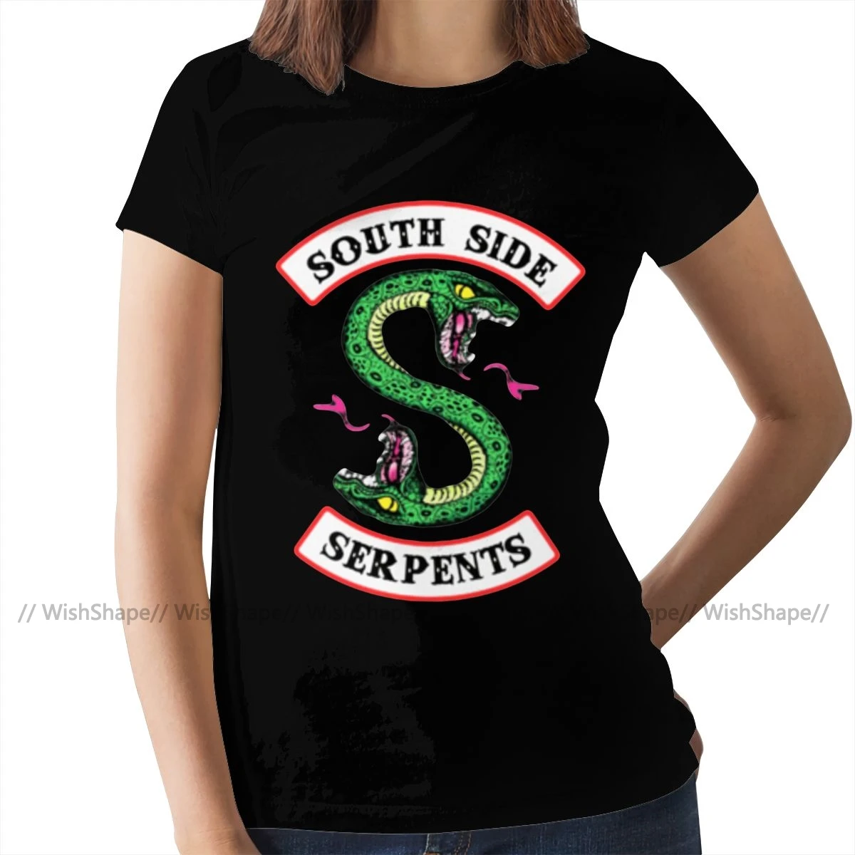Ривердейл южной стороне футболка Мерч &quotSouth Side Serpents&quot летняя Kawaii женская