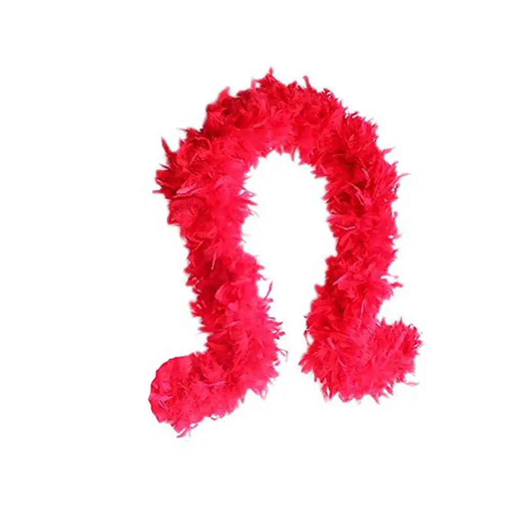 Красочный Букет перо боа полосы для женщин Свадебные шарфы DIY костюм гирлянда вечерние украшения платье фестиваль#50 - Цвет: Красный