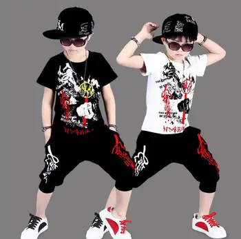 

Children's Clothing Boy Summer Suit 2020 New Boys Sports Clothes Kids Boys Short sleeves Casual Tracksuit 4 5 6 8 10 11 13 Years