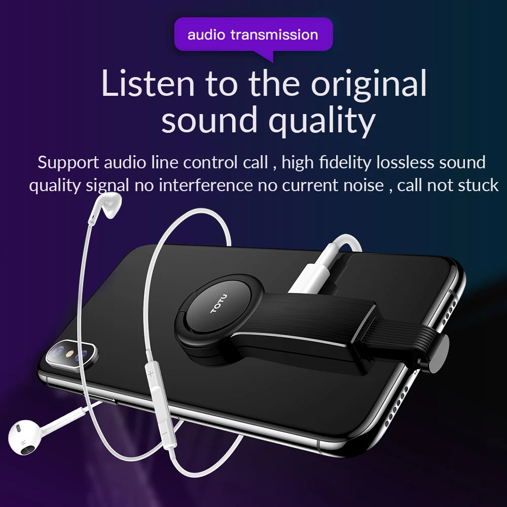 Адаптер для двойного освещения кольцо держатель адаптер для iPhone AUX до 3,5 мм аудио зарядное устройство для разветвителя iPhone Jack наушники гарнитура