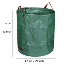 272L PP new material durable leaf collection garden waste bag