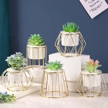 

Simulated Succulent Potted Plants Ceramic Flower Pot Home Office Desktop Decorative Fake Potting Artificial Plant Home Decor