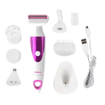 

5 in 1 Women Electric Epilator Bikini Eyebrow Nose Trimmer Facial Hair Removal Face Body Painless Shaver