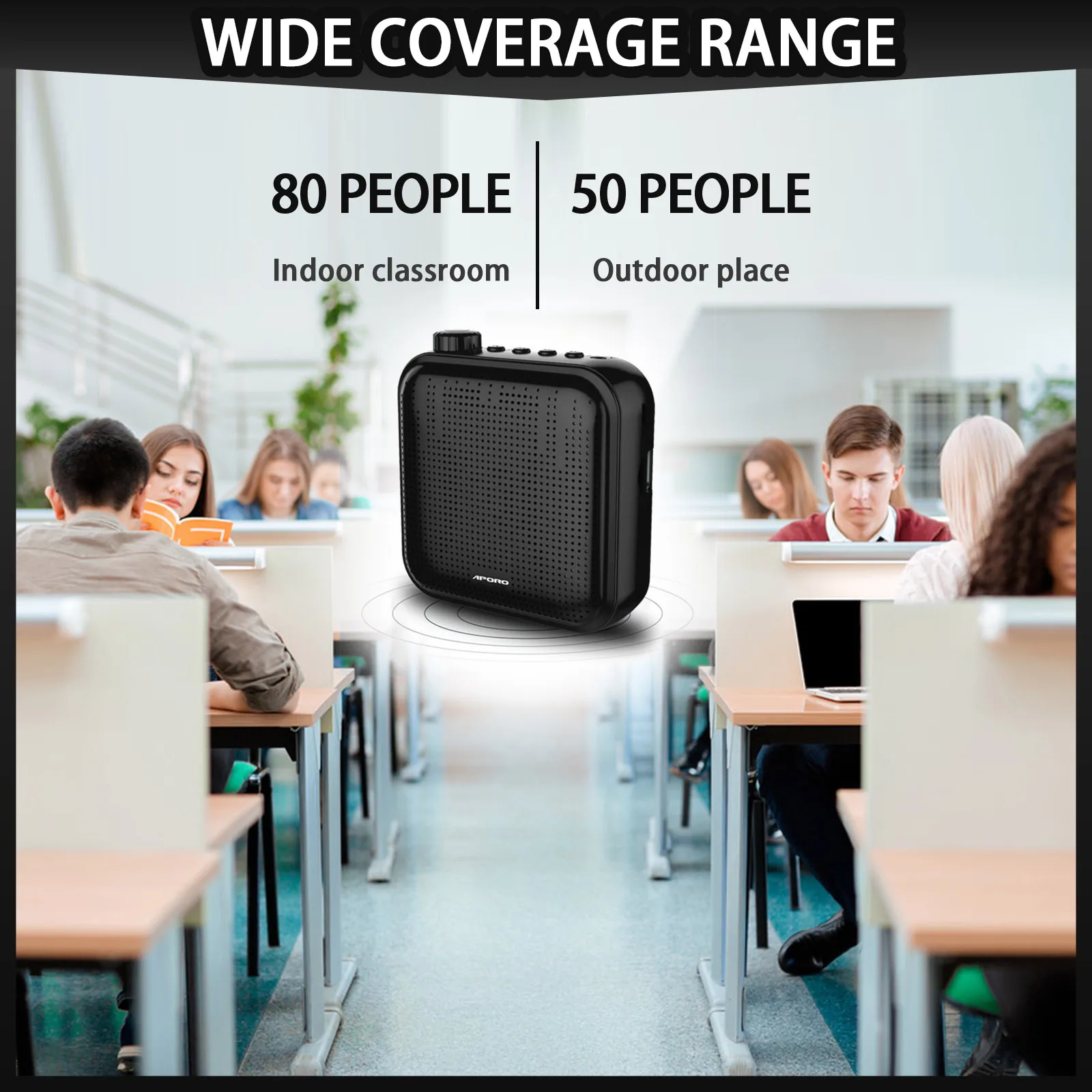 Amplificador de Voz Alto-falante de Voz com Microfones com Fio Bolsa de Armazenamento para Professores Gosear Portátil Mini Guia Turístico 12w 1200mah - Image 5