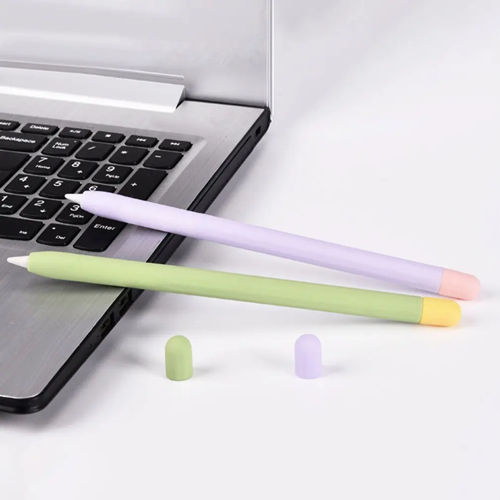 For Apple Pencil Case Caps For Pen Case Stylus Cover Silicone Color Matching Stylus Protective Case Non-slip Anti-fall Pen Cover