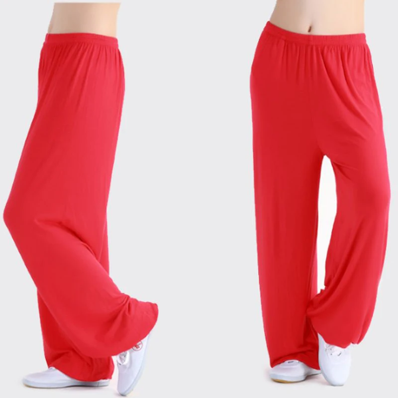 Modal Tai Chi Pants Bloomers Martial Arts Kung Fu Yoga Trousers 10 Colors